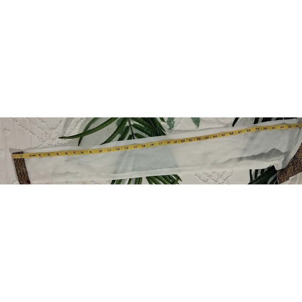 VNTG Bohemian Women's Size 38 Ivory Embroidered  Maxi Dress Prairie Cottagecore - Picture 10 of 14